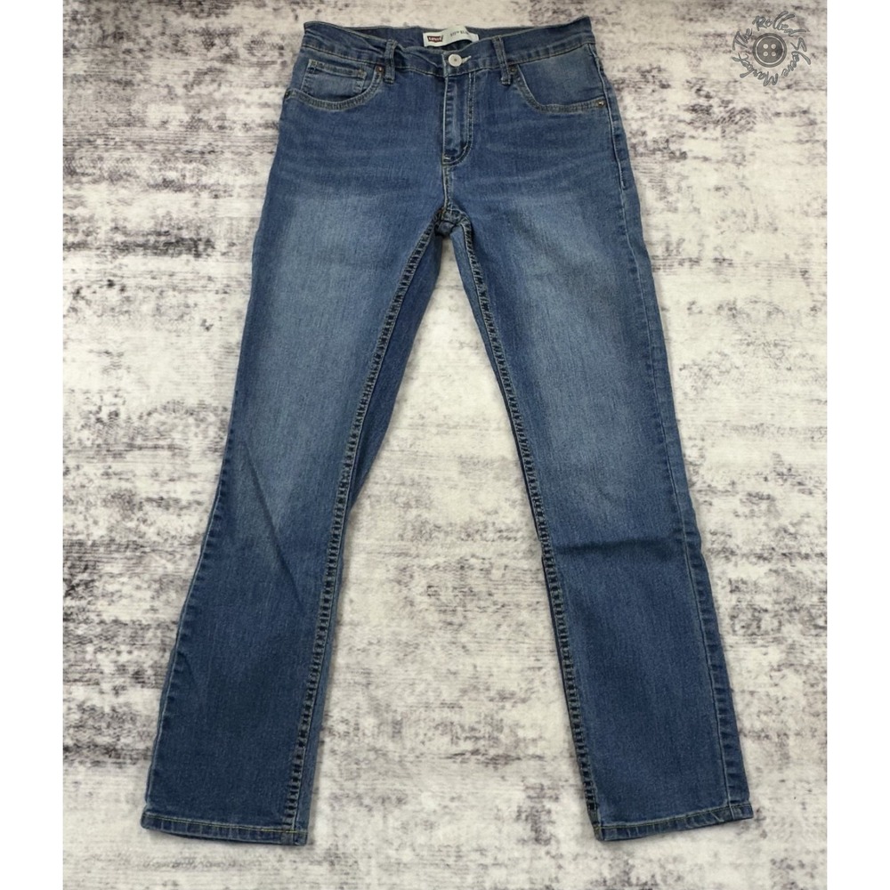 Levi's 511 Slim Jeans Boys 16 Reg 28x28‎ Blue Medium Wash Denim Stretch